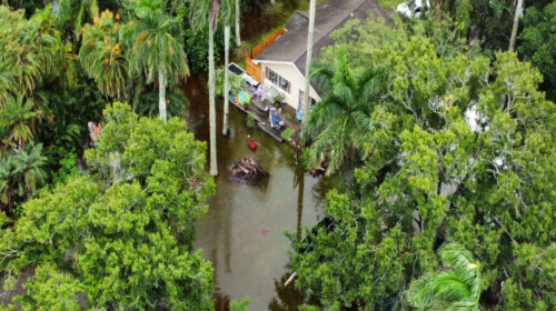 flooded home